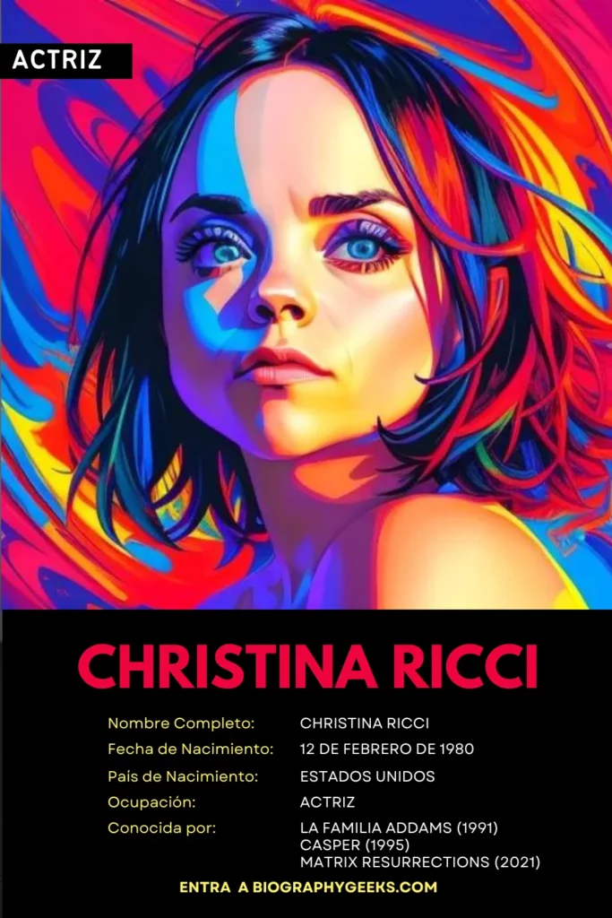 Datos biograficos de Christina Ricci